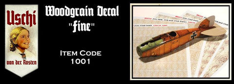Uschi Van Der Rosten UV1001 Woodgrain Decal Fine fits 72nd scale